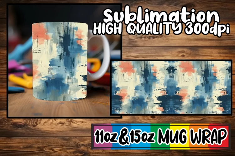 Spring Graffiti Mug Wrap for 11oz/15oz Sublimation