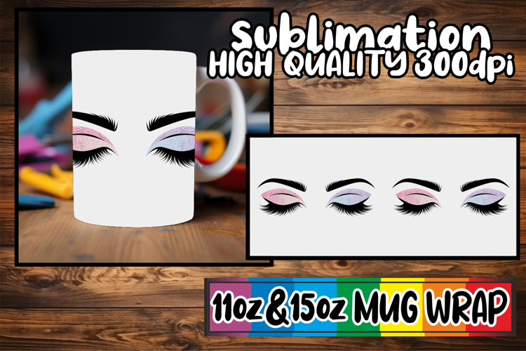 Happy journeys sublimation mug wrap, Woman Eyes