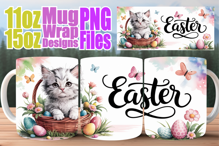 Exquisite charm 11oz 15oz mug wrap, Easter