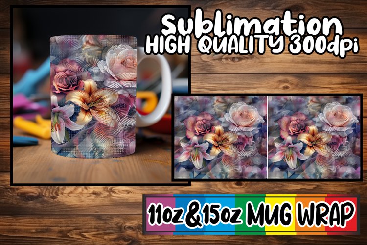 Springtime Abstract Elegance Mug Sublimation 11oz/15oz