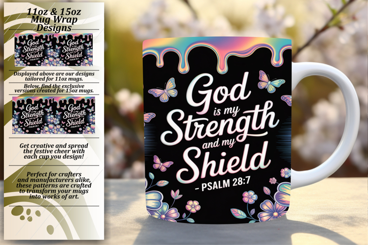 Dazzling 15oz Mug Wrap Png Template , Christian