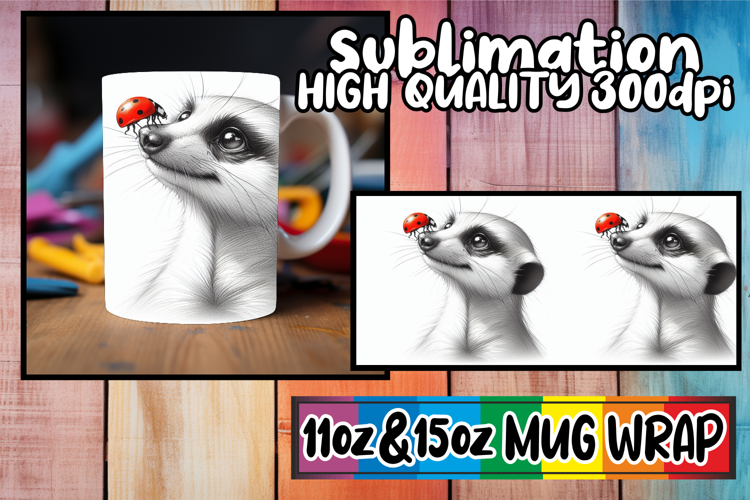 Radiant vibes 11oz 15oz sublimation wrap, Cute Animals