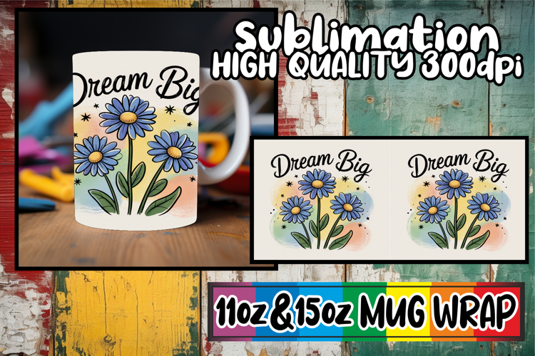 Vibrant escapes 11oz 15oz sublimation wrap, Flowers Quote