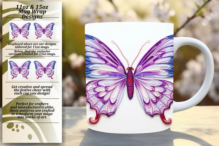Kaleidoscope Butterfly Mug Decoration