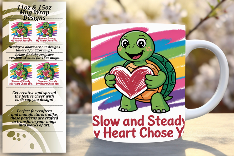 Joyful 11oz Mug Wrap Png Design , Valentines Day