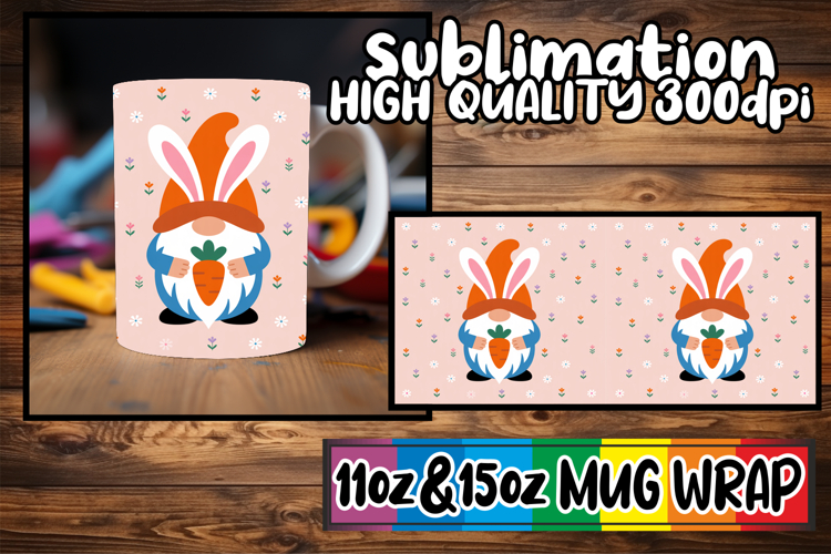 Uplifting spirits sublimation print wrap, Gnomes