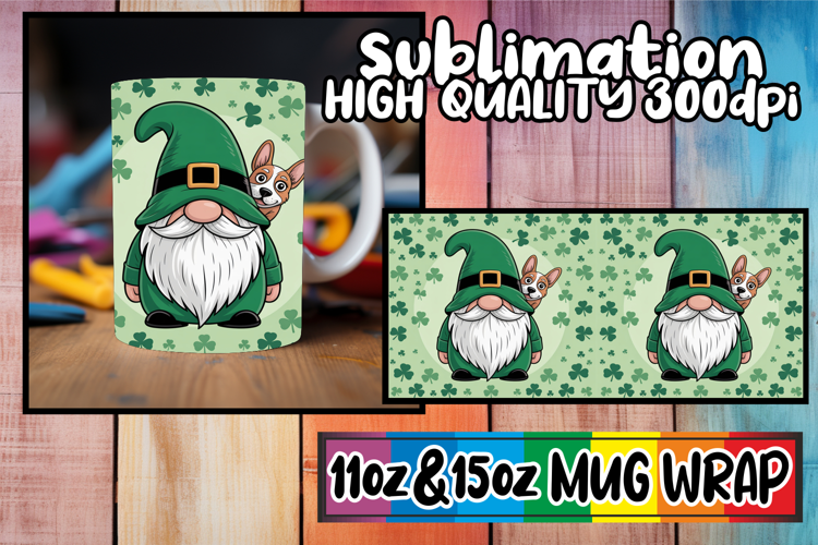 Vibrant joy 11oz 15oz sublimation wrap, St Patricks