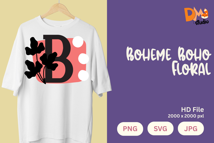 Boheme Boho Floral Monogram