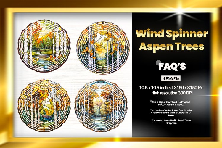 Aspen Trees Wind Spinner Sublimation - 04 Variations example image 1