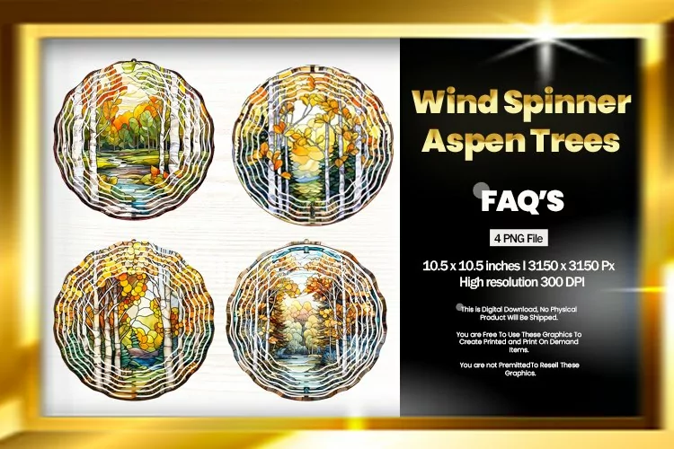 Aspen Trees Wind Spinner Sublimation - 04 Variations