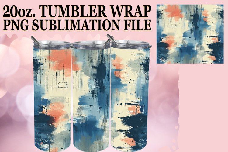 Colorful Art Splash Tumbler Wrap 20oz example image 1