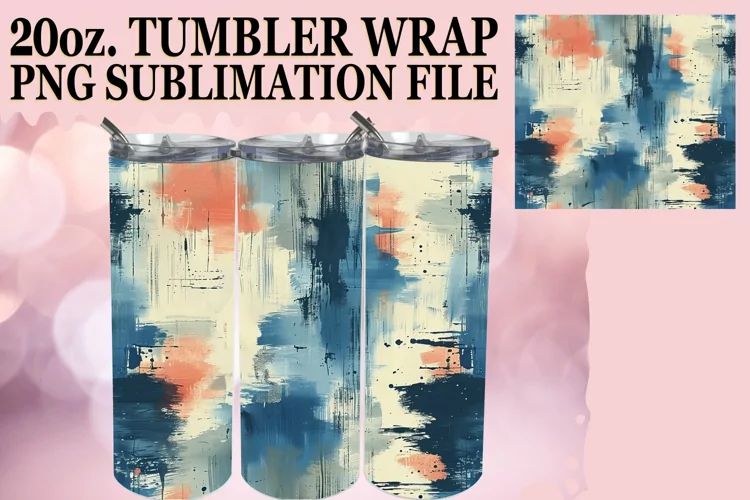 Colorful Art Splash Tumbler Wrap 20oz