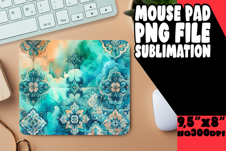Luminous Mouse Mat Sublimation, Watercolor Patter
