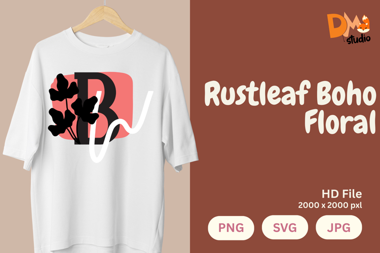 Leaf Monogram Svg Image 2