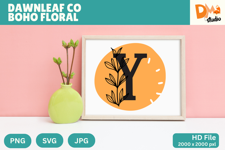 Floral Monogram Letter Svg Image 9