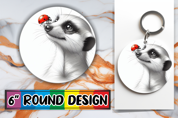 Joyful Coasters Circle PNG Style, Cute Animals