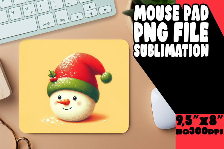Timeless Desk Pad Sublimation, Snowman