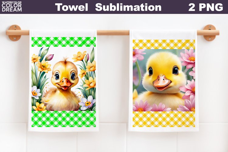 Cute Duck Towel | Spring Animal Kitchen Towel example image 1