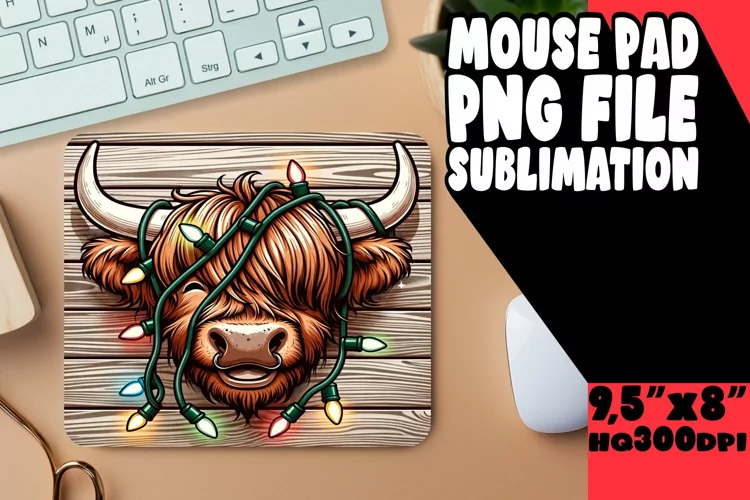 Playful 3D Christmas Mouse Mat