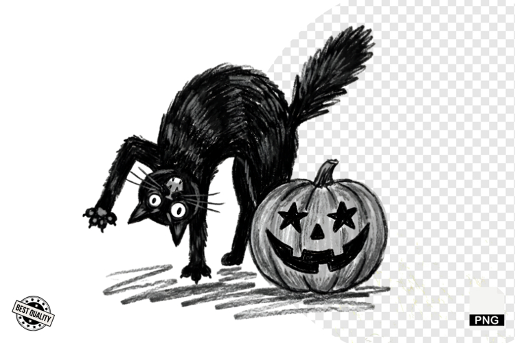 Halloween Cat Clipart Image 24
