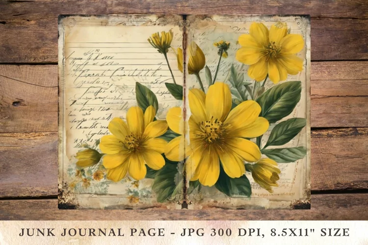 Printable Junk Journal Pages jasmine 2