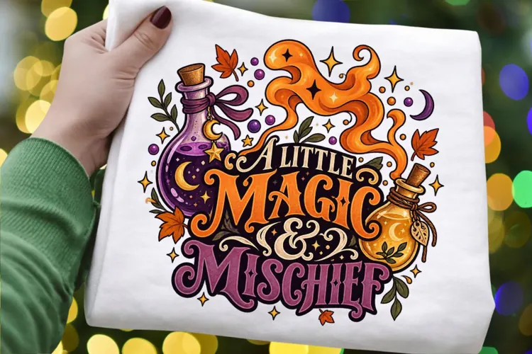 Whimsical Magic and Mischief Halloween Sublimation Design