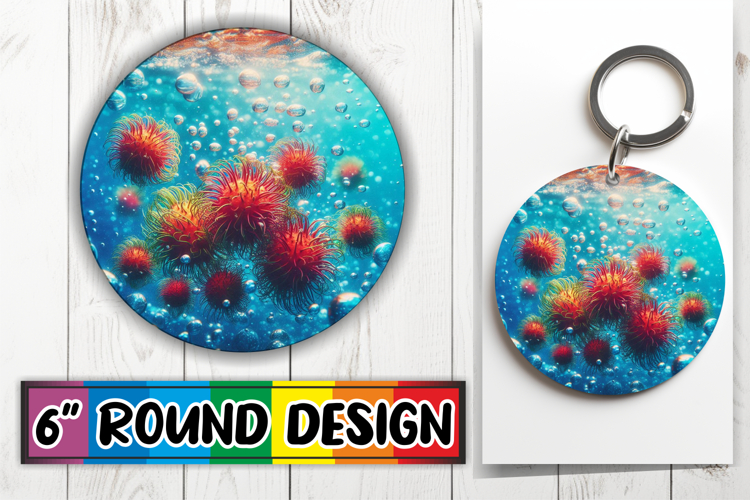 Cheerful Ornaments Circle PNG, 3D Fruits example image 1