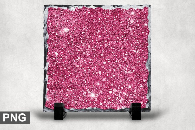 Pink Glitter - Square Sublimation Slate Design example image 1