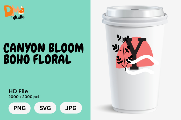 Boho Floral Svg Image 23