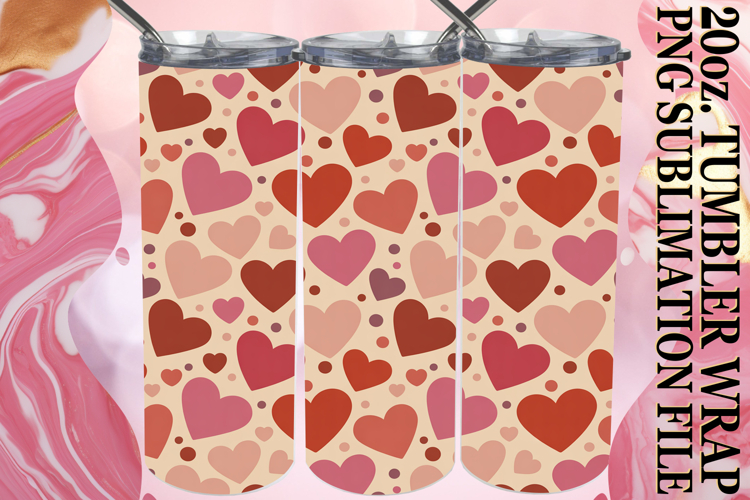 ENCHANTING GIFT 20oz TUMBLER WRAP, Valentines Pattern