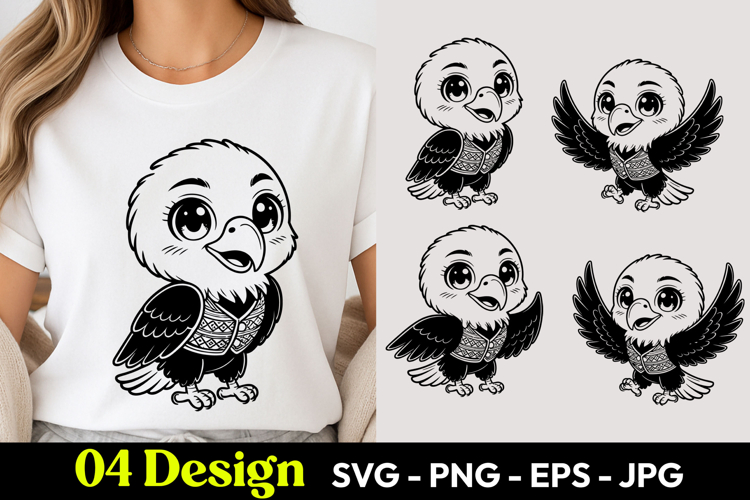 Baby Owl Cartoon SVG PNG