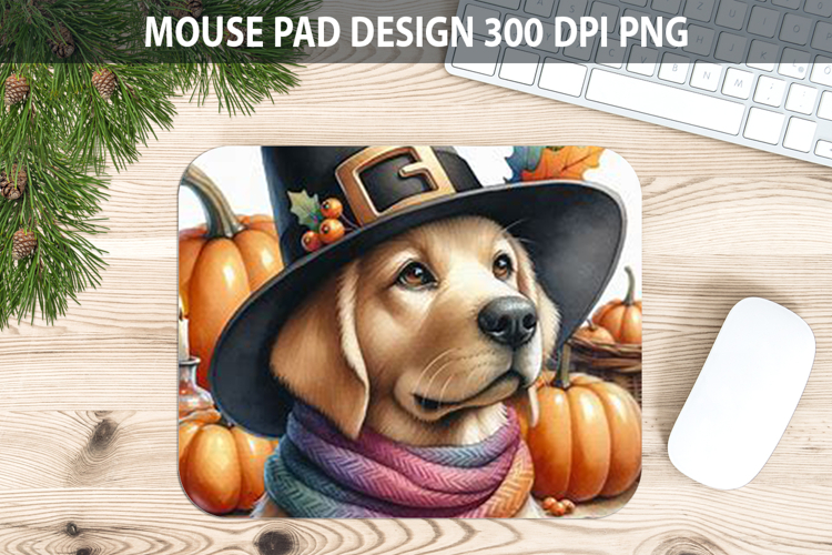 Dog Mouse pad Sublimation - Thanksgiving Animal PNG Design