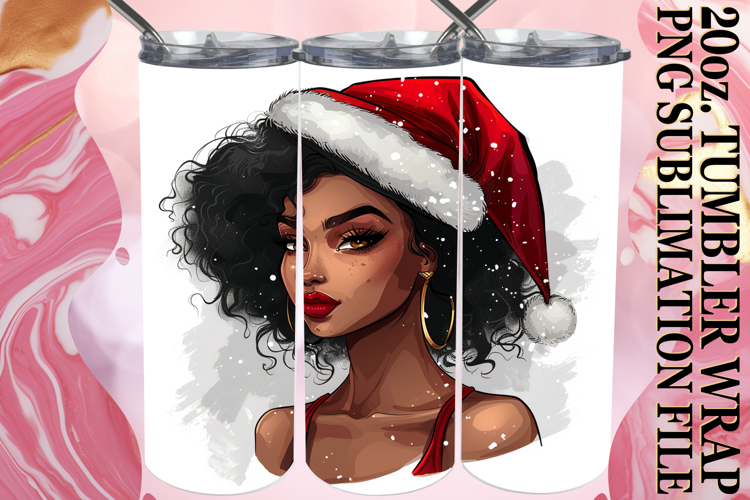 Magical mornings 20oz tumbler wrap, Xmas Girl