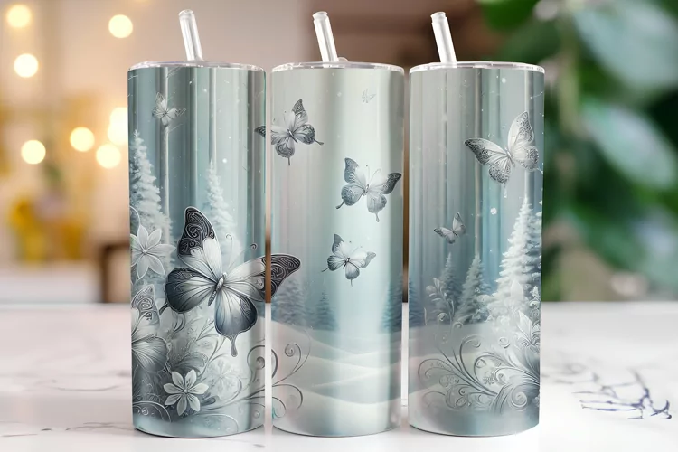 Butterflies Tumbler Wrap | Sublimation | Tumblers
