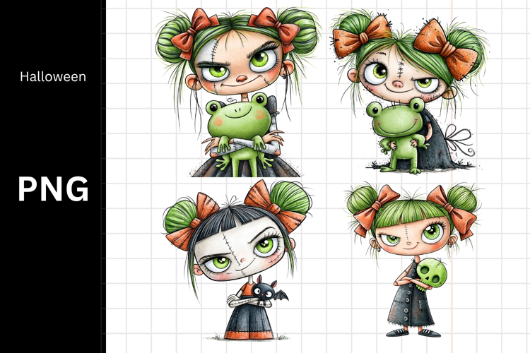 Halloween PNG, Spooky Girl PNG, Fall PNG