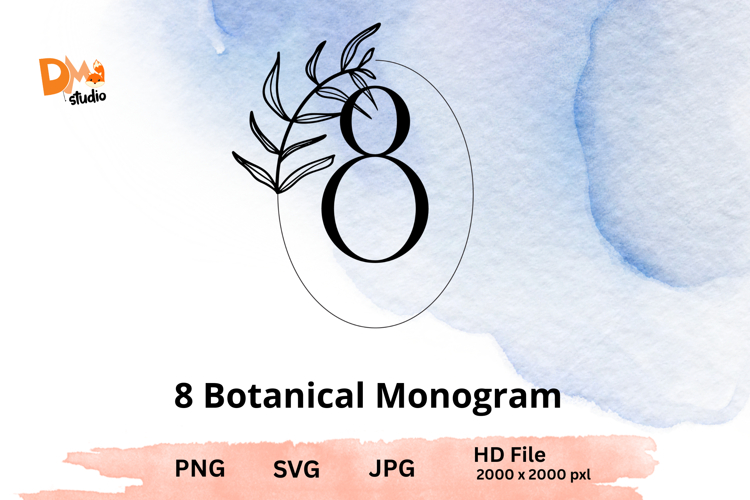 Leaf Monogram Svg Image 5