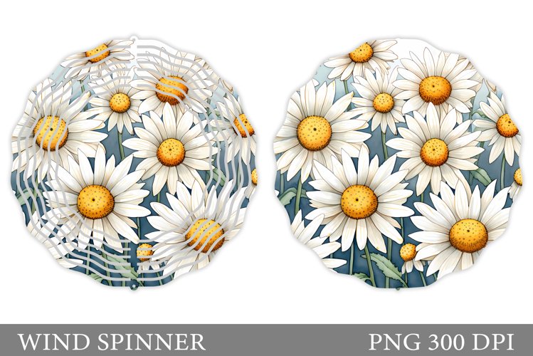 Flowers Wind Spinner. Daisy Wind Spinner Sublimation