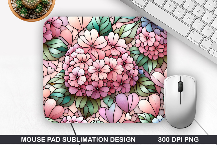 Flower Mouse Pad Sublimation, Spring Flower Mouse Pad PNG
