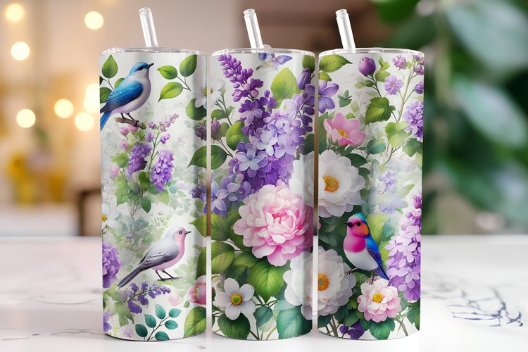 Flowers Tumbler Wrap | Sublimation | Tumblers