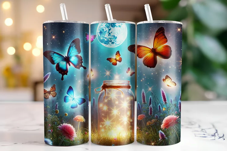 Butterflies Tumbler Wrap | Sublimation | Tumblers