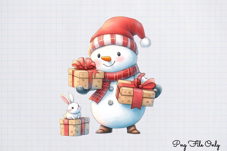 Cute Snowman Clipart Image 12
