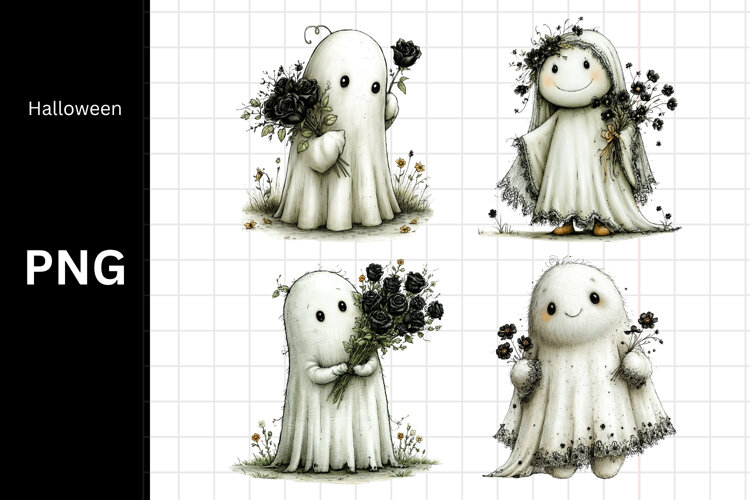 Halloween PNG, Ghost PNG, Fall PNG example image 1