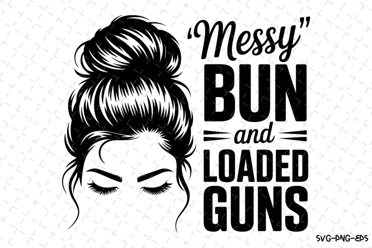 Messy Bun Silhouette Image 8