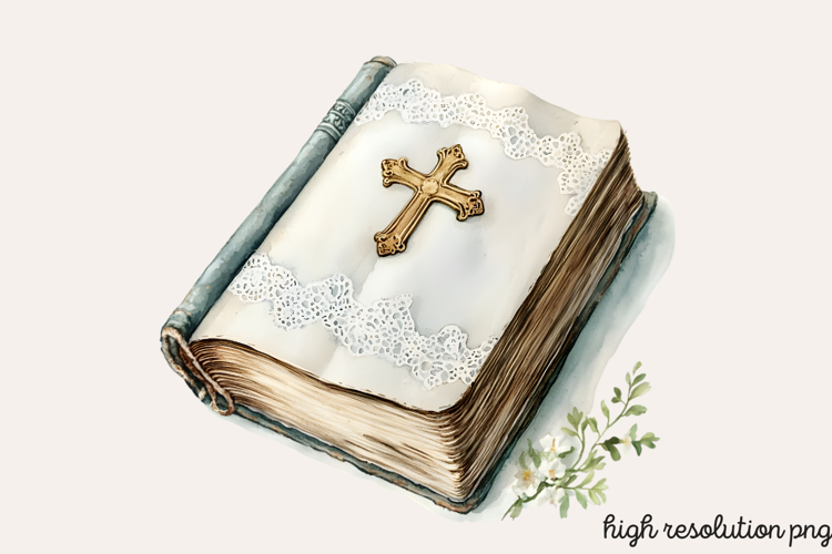 Antique Religiou Easter Clipart PNG