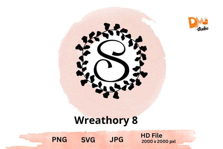 Wreath Monogram SVGs Image 13