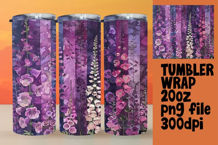 Vibrant Petal Stripe Tumbler Artistry