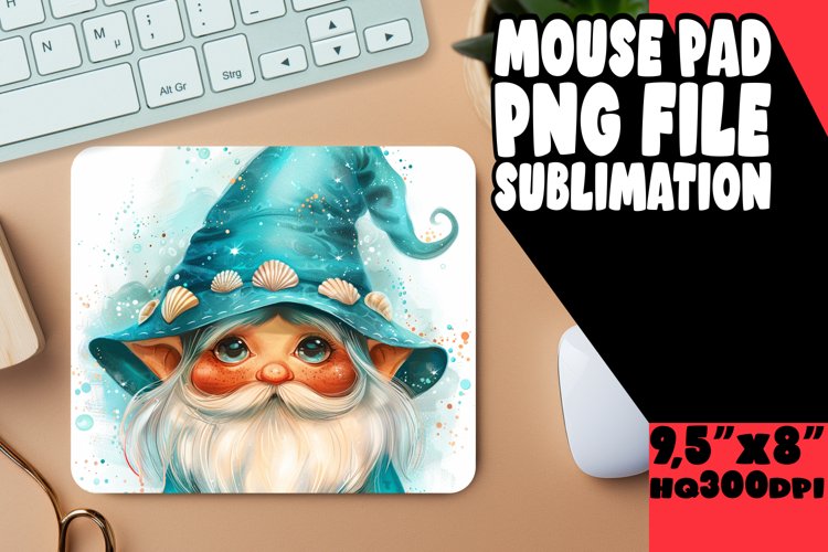 Dreamland Dwellers: Watercolor Gnome Mouse Pad Design