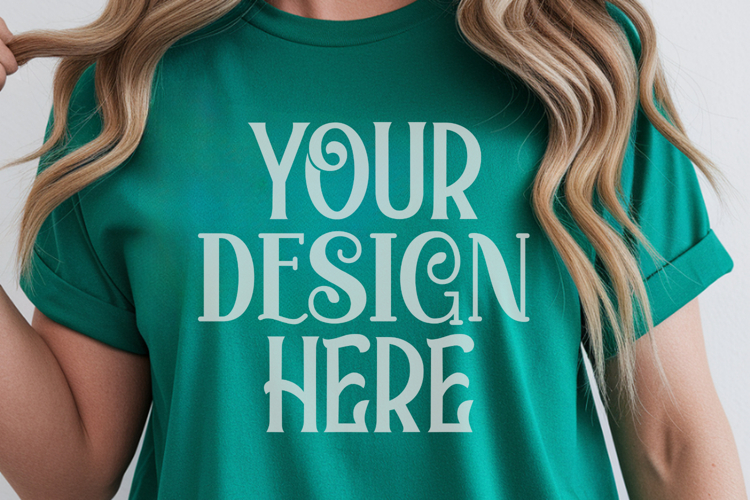 Grass Comfort Colors 1717 Christmas Mockup, CC 1717