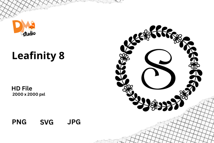 Floral Monogram Letter Svg Image 3