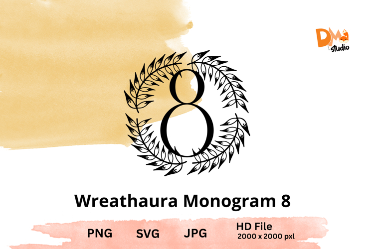 Wreath Monogram SVGs Image 15